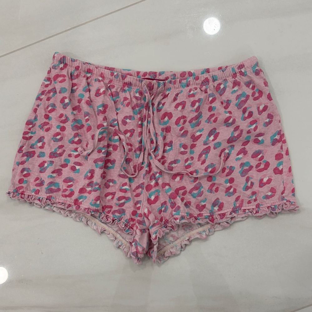 Pink Cheetah PJ Shorts - Medium